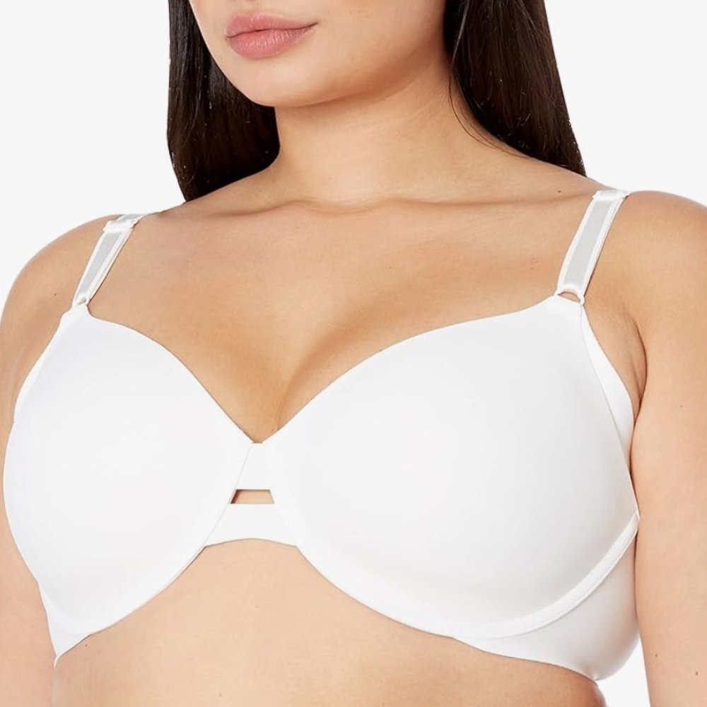 WARNER'S NWT No Side Effects White Underwire Lt. Lined T-Shirt Smoothing Bra 38C